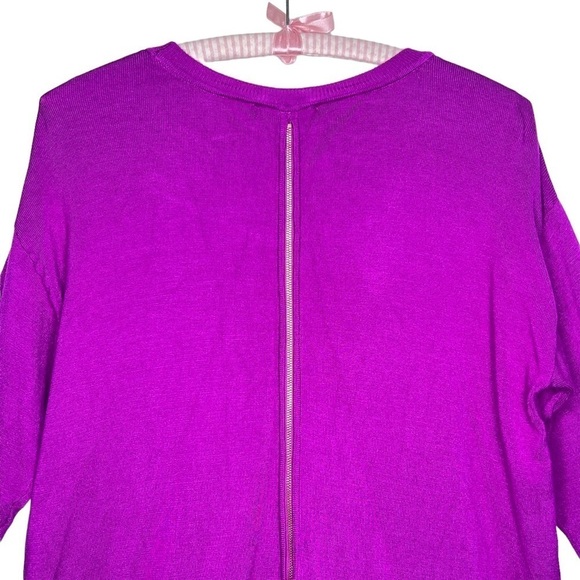 Gibson & Latimer Scoop Neck Gold Tone Back Zip Long Sleeve Lined Sweater Size M - Picture 6 of 15